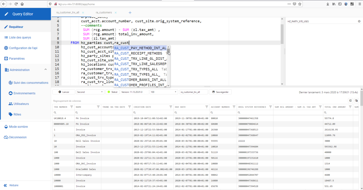 Query for Oracle ERP Cloud – Visualisez vos données Oracle ERP Cloud